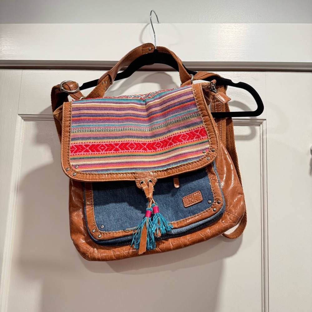 The Sak Ventura Convertible‎ Backpack Leather and Embroidered Boho Festival